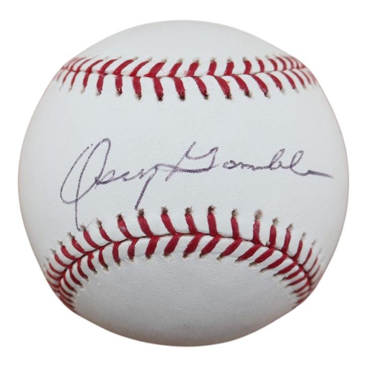 Oscar Gamble New York Yankees Autographed OMLB Baseball JSA COA