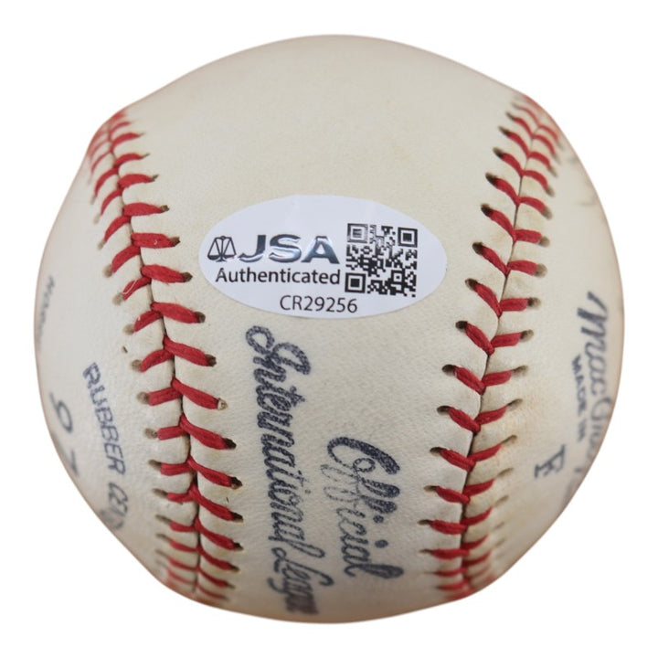 Allie Reynolds Yankees Indians Autographed Personalized OIL JSA COA