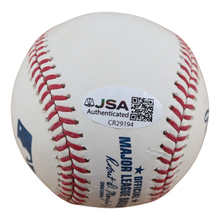 Chris Chambliss New York Yankees Autographed OMLB Baseball JSA COA