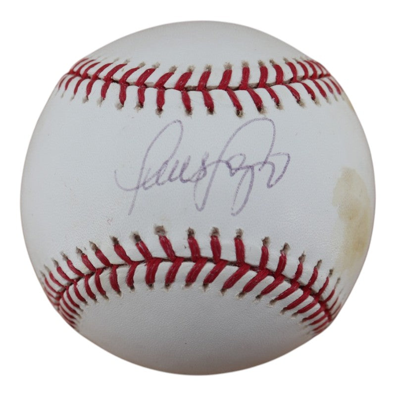 Luis Sojo New York Yankees Autographed OMLB Baseball JSA COA