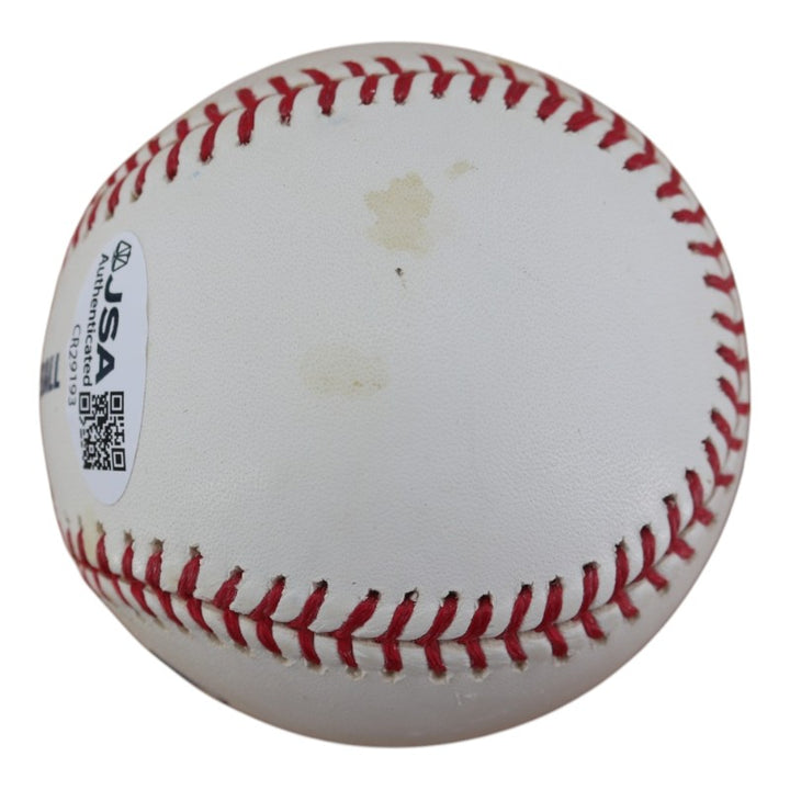 Luis Sojo New York Yankees Autographed OMLB Baseball JSA COA