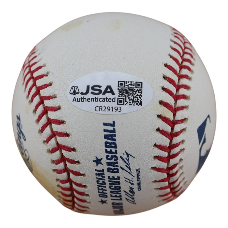 Luis Sojo New York Yankees Autographed OMLB Baseball JSA COA