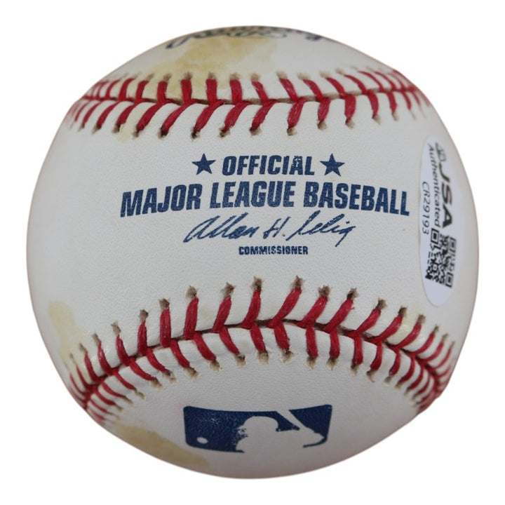 Luis Sojo New York Yankees Autographed OMLB Baseball JSA COA