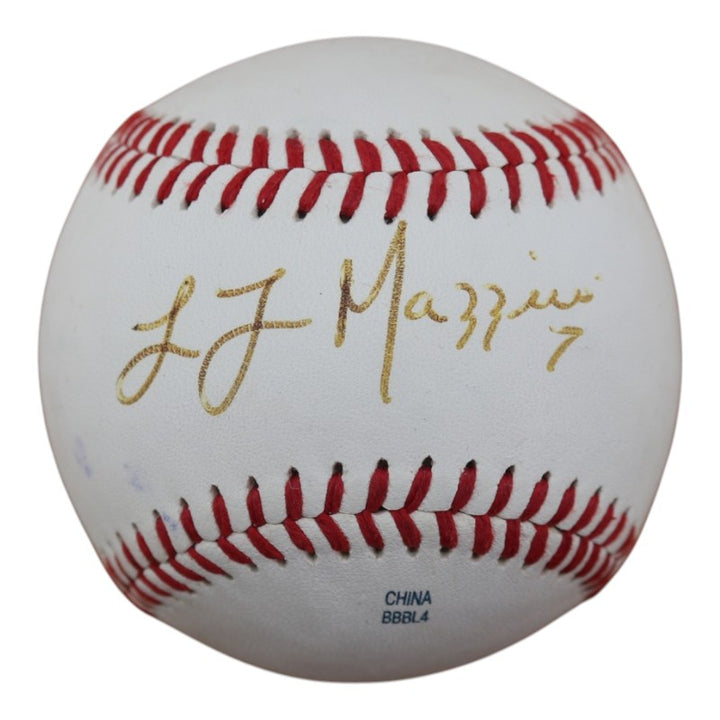 LJ Mazzilli New York Yankees Autographed NYPL Baseball JSA COA