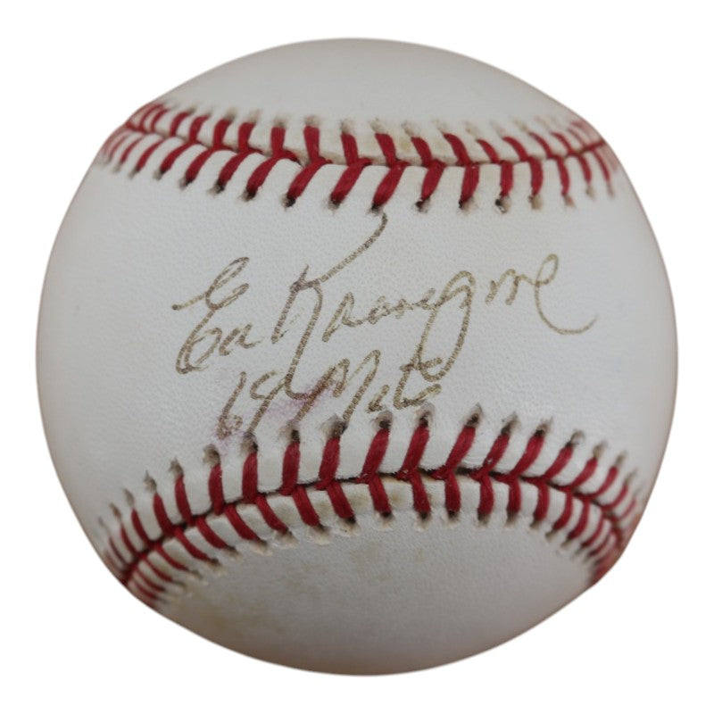 Ed Kranepool New York Mets Autographed Inscribed OMLB Baseball JSA COA