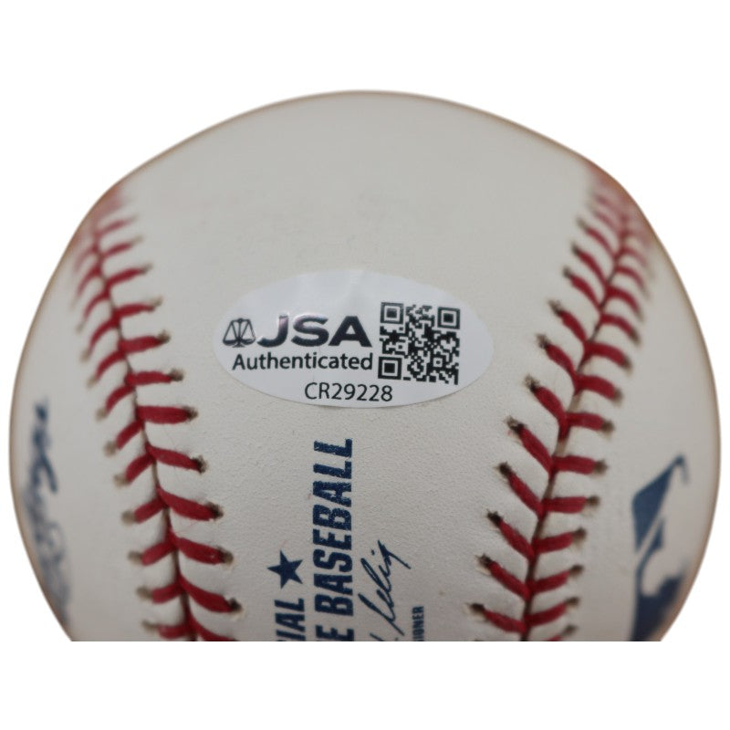 Tino Martinez New York Yankees Autographed Personalized OMLB Baseball JSA COA