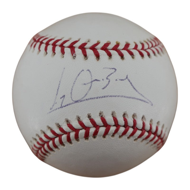 Lyle Overbay New York Yankees Autographed OMLB Baseball JSA COA