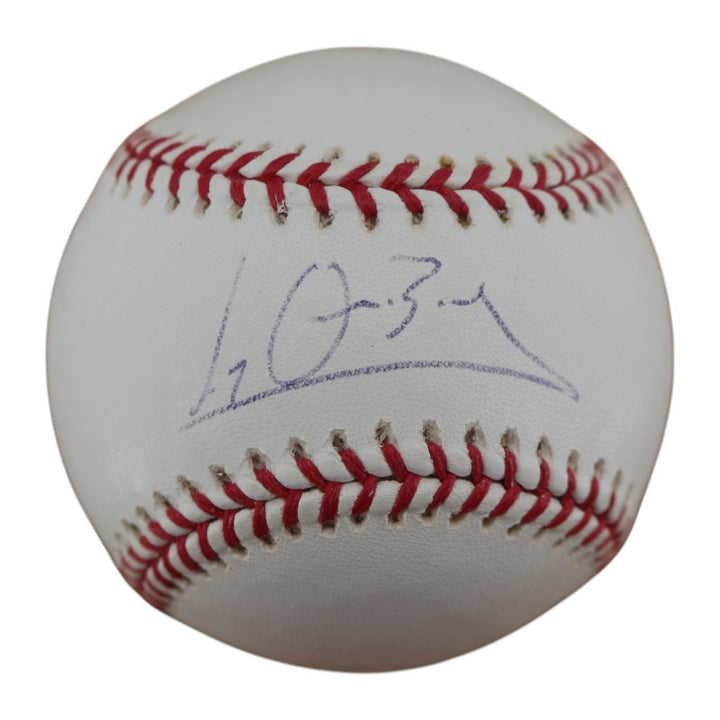 Lyle Overbay New York Yankees Autographed OMLB Baseball JSA COA