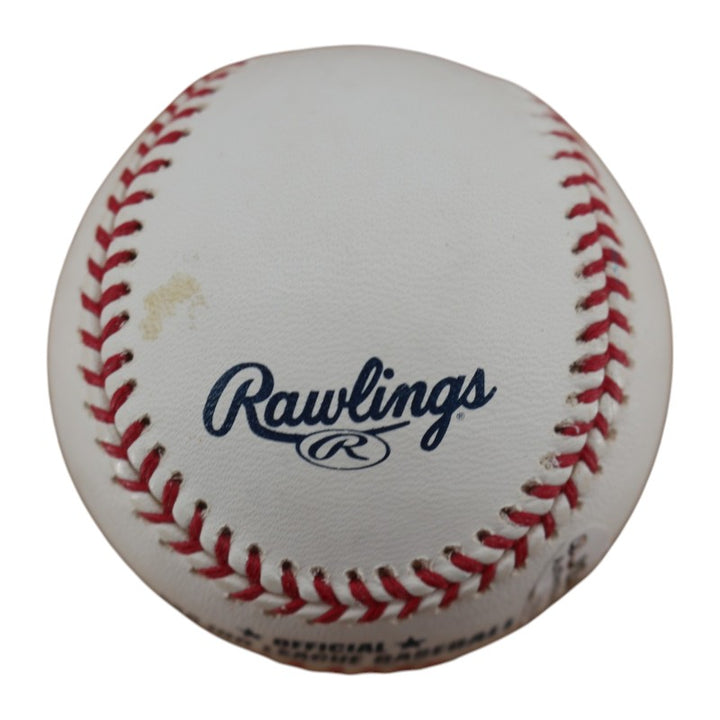 Lyle Overbay New York Yankees Autographed OMLB Baseball JSA COA