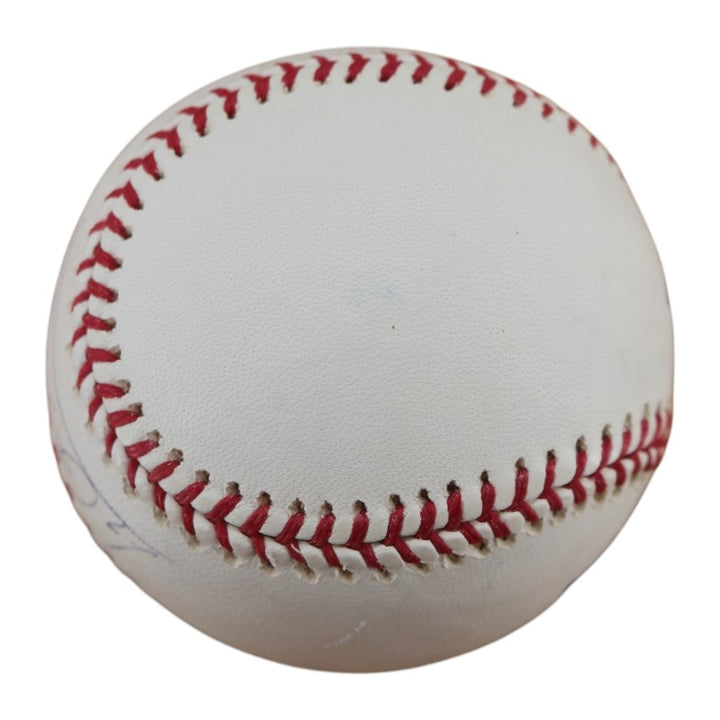 Lyle Overbay New York Yankees Autographed OMLB Baseball JSA COA
