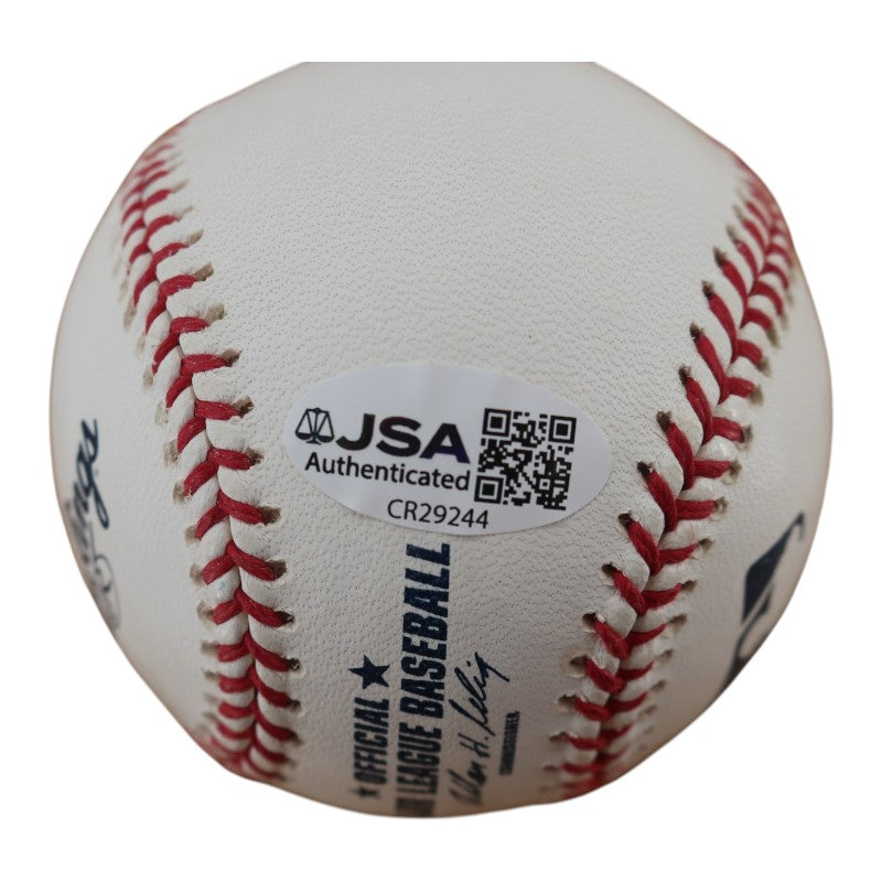 Lyle Overbay New York Yankees Autographed OMLB Baseball JSA COA