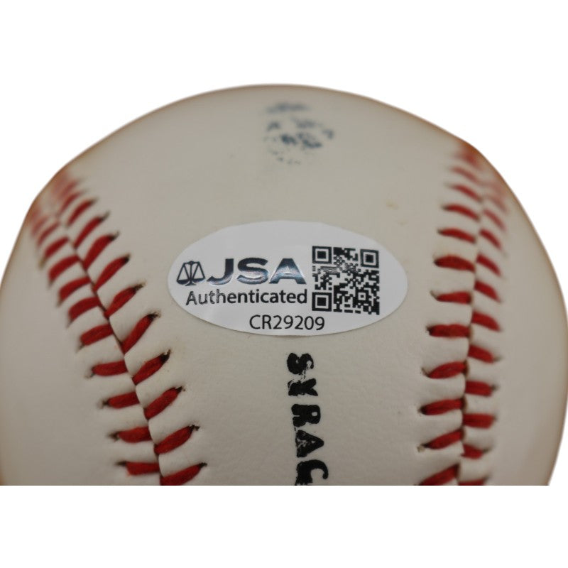 Mark Fidrych Detroit Tigers Autographed Syracuse Cheifs Baseball JSA COA