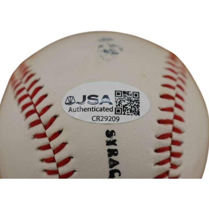 Mark Fidrych Detroit Tigers Autographed Syracuse Cheifs Baseball JSA COA