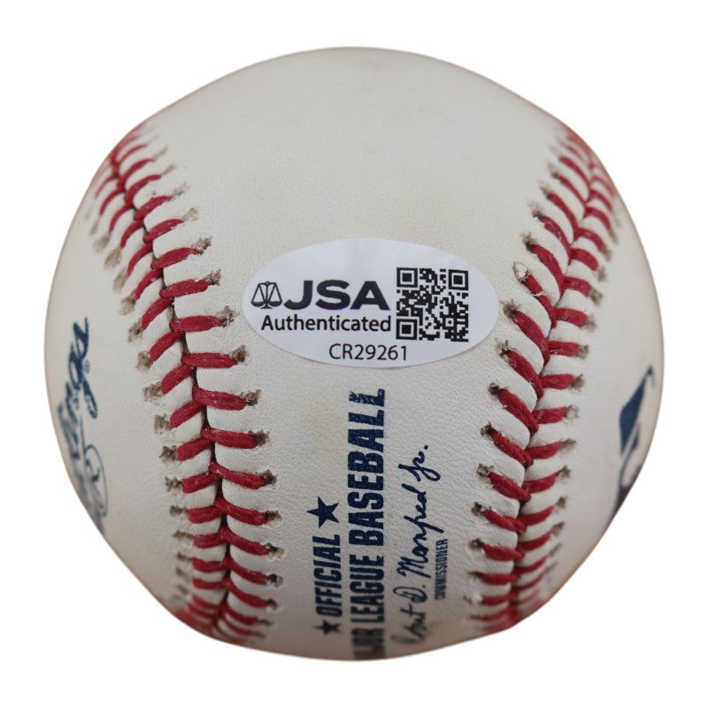 Scott Bradley New York Yankees Autographed OMLB Baseball JSA  COA-2