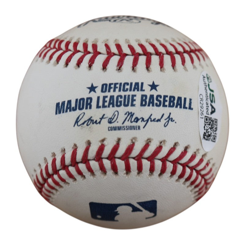 Scott Bradley New York Yankees Autographed OMLB Baseball JSA  COA-2