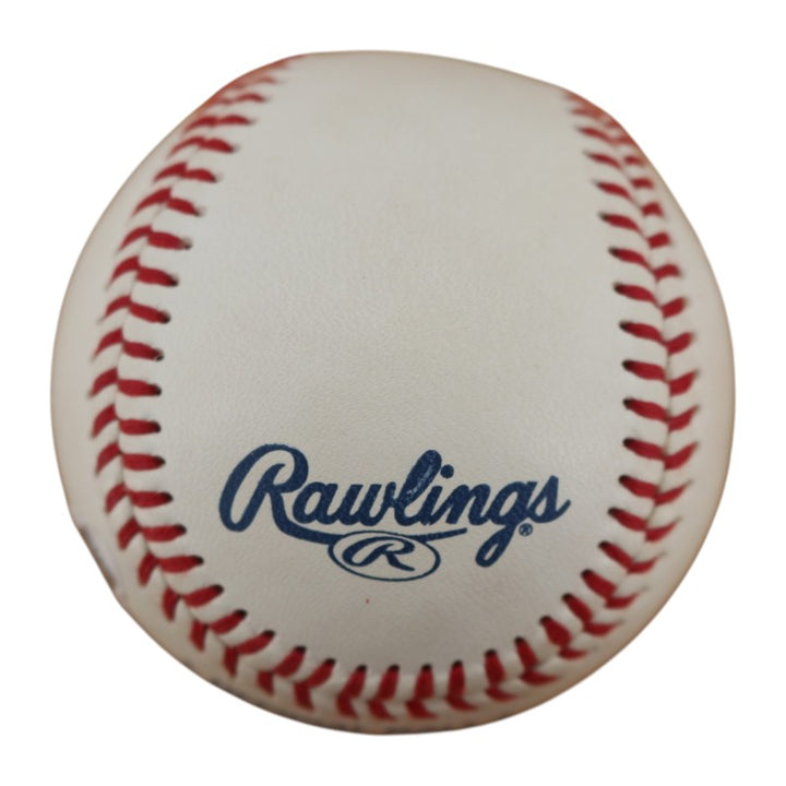 Homer Bush New York Yankees Autographed 100 years Logo OIL Baseball JSA COA