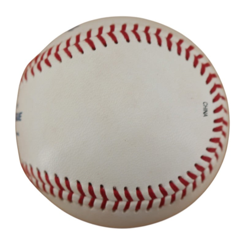Homer Bush New York Yankees Autographed 100 years Logo OIL Baseball JSA COA