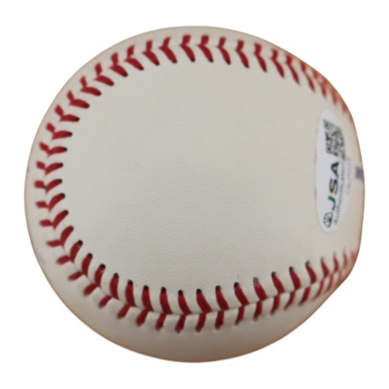 Homer Bush New York Yankees Autographed 100 years Logo OIL Baseball JSA COA