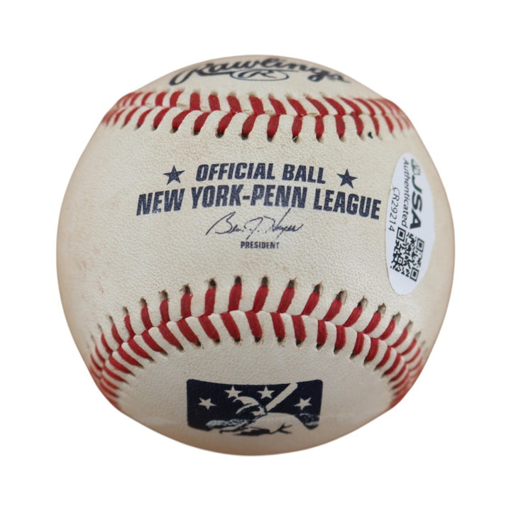 Ryan Ripken Baltimore Orioles Autographed NYPL Baseball JSA COA