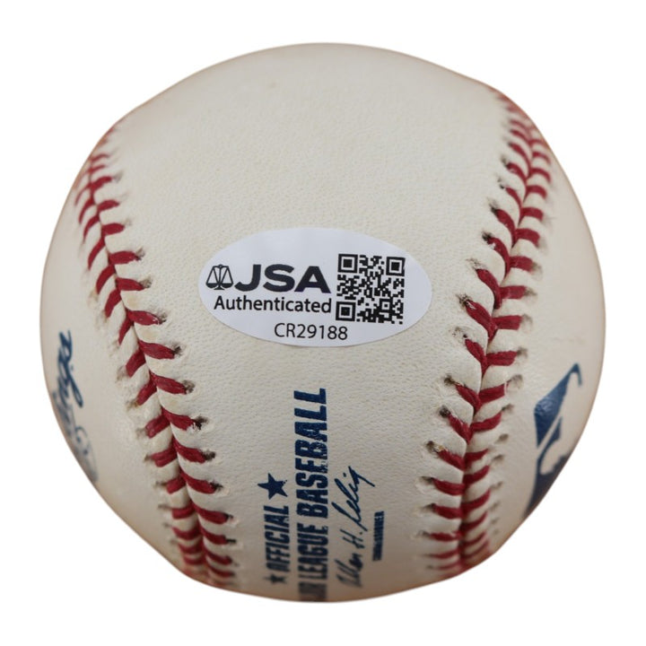 Eric Chavez New York Mets Autographed OMLB Baseball JSA COA