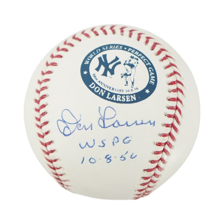 Don Larsen New York Yankees Signed Inscribed Rawlings OMLB Baseball JSA COA