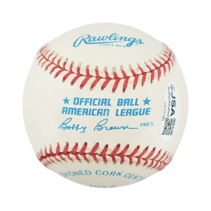 Tommy John New York Yankees Autographed Rawlings OAL Baseball JSA COA