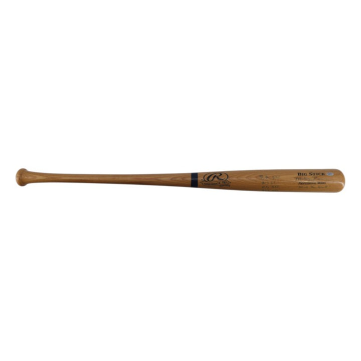 Mickey Rivers Yankees Angels Rangers Autographed Adirondack Pro Big Stick Bat JSA COA 