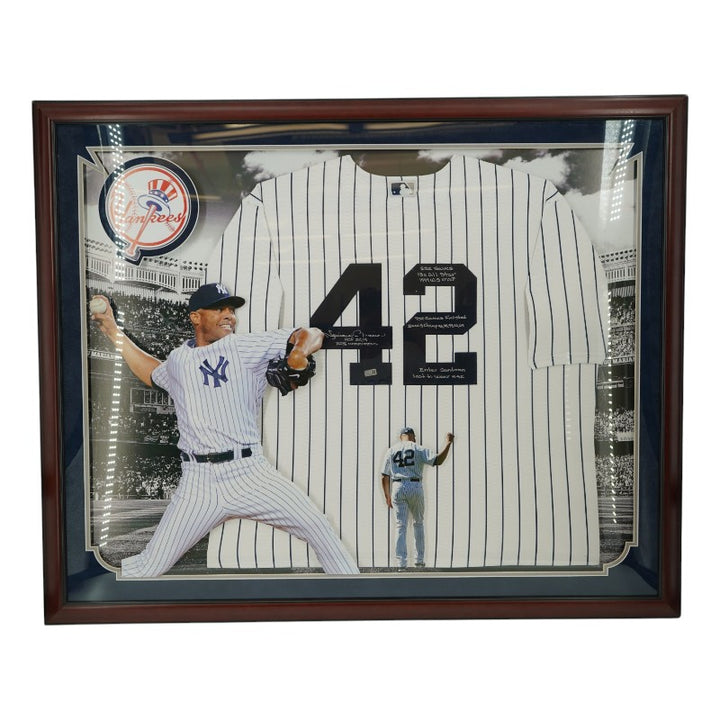Mariano Rivera New York Yankees Autographed Framed Jersey 28x36 3D Printed Steiner COA
