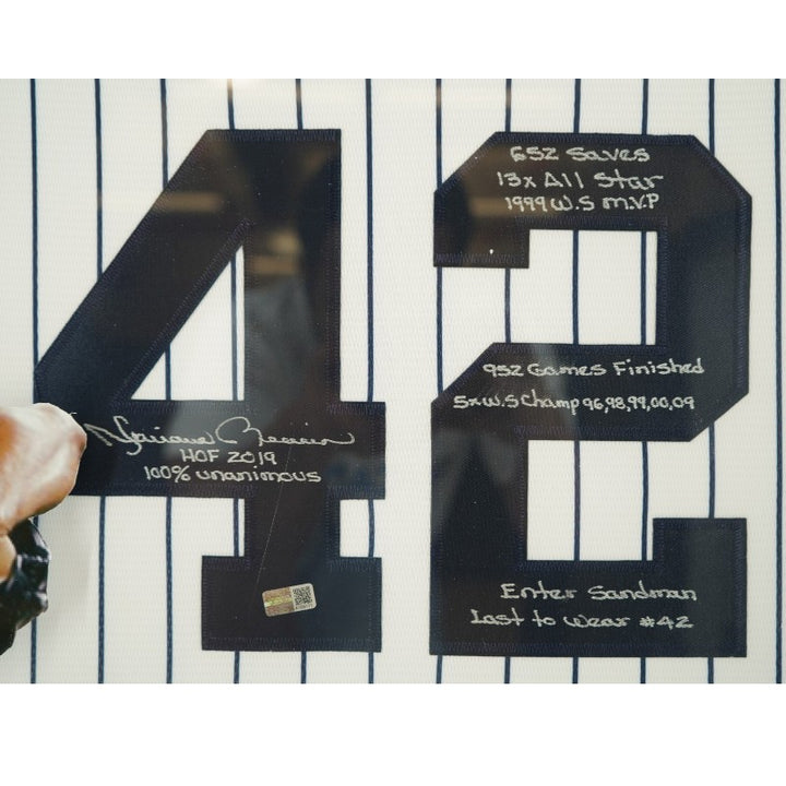 Mariano Rivera New York Yankees Autographed Framed Jersey 28x36 3D Printed Steiner COA