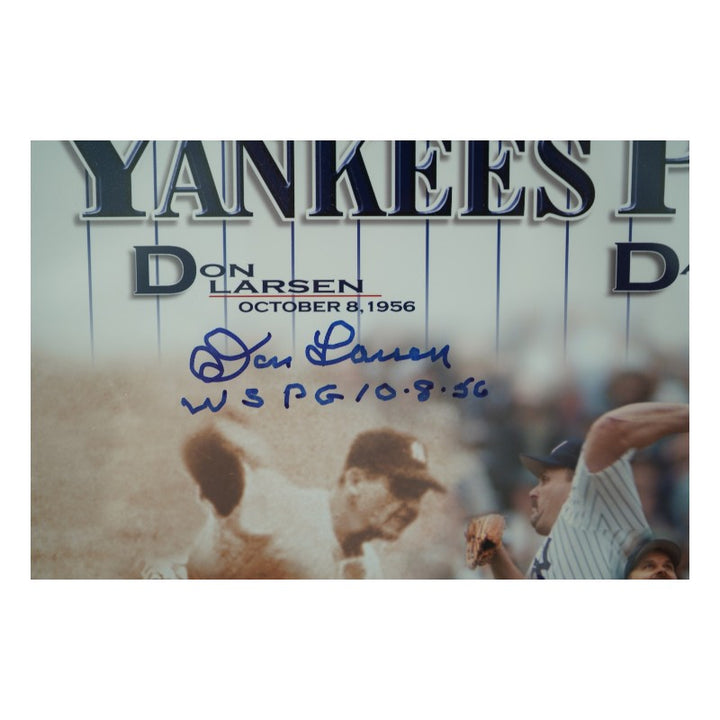 Larsen Wells Cone New York Yankees Multi-Signed Inscribed Framed Photo 11x14 WYWH Holo