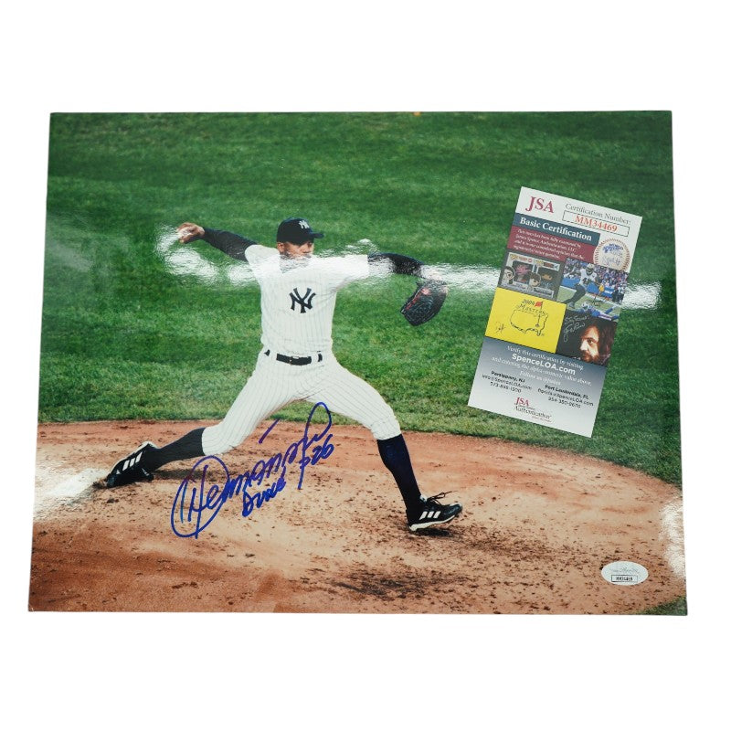 Orlando Hernandez New York Yankees Autographed 11x14 Photo JSA COA