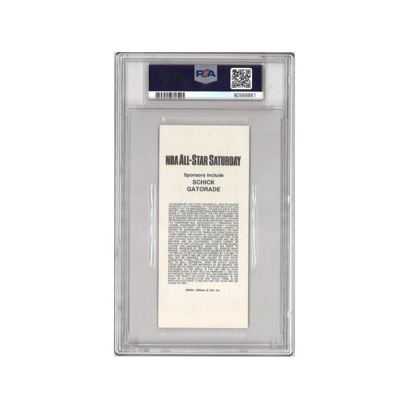1987 NBA All-Star Saturday Ticket Stub PSA 5 Michael Jordan's 1st Slam Dunk Title