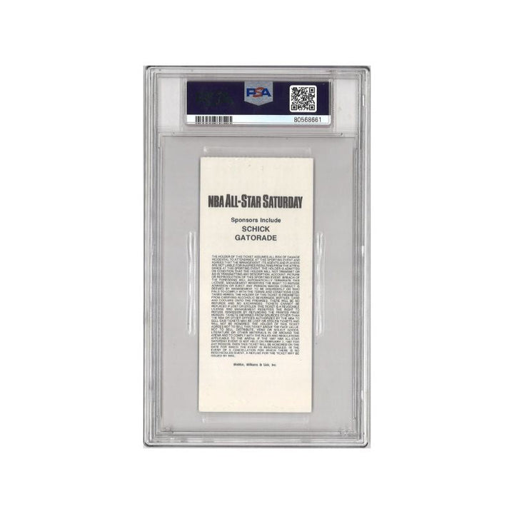 1987 NBA All-Star Saturday Ticket Stub PSA 5 Michael Jordan's 1st Slam Dunk Title
