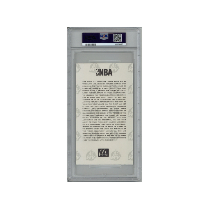 1998 NBA All Star Game Ticket Stub - PSA 5 - New York, NY - Michael Jordan MVP