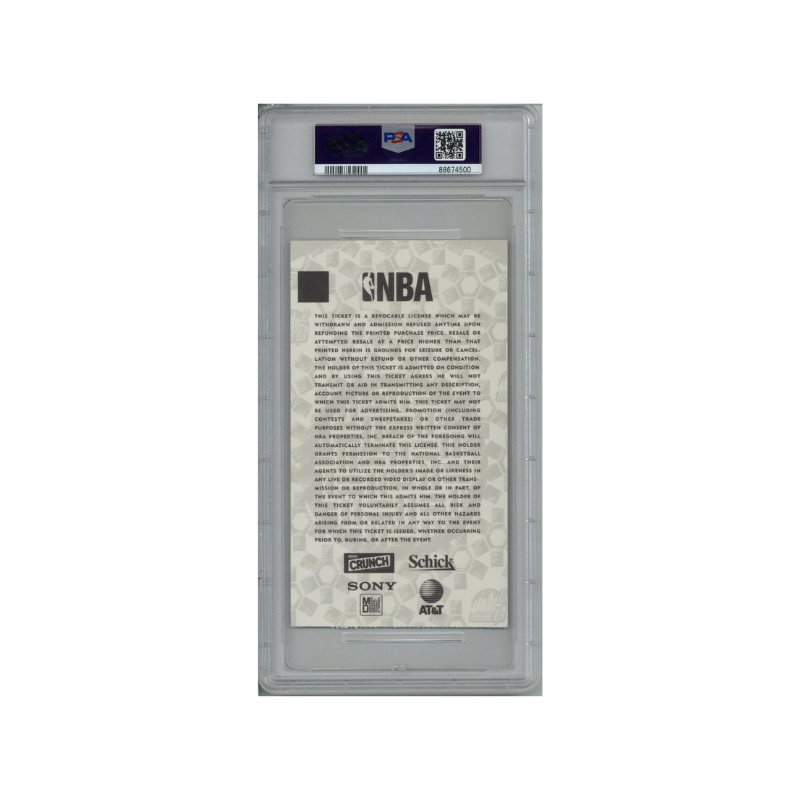 1998 NBA All Star Saturday Ticket Stub - PSA 6 - New York, NY - Jeff Hornacek 3pt Contest Champion