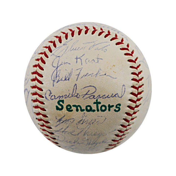 Killebrew, Kaat, Valo 1960 Washington Senators Team Signed Autographed OAL Baseball (JSA LOA)