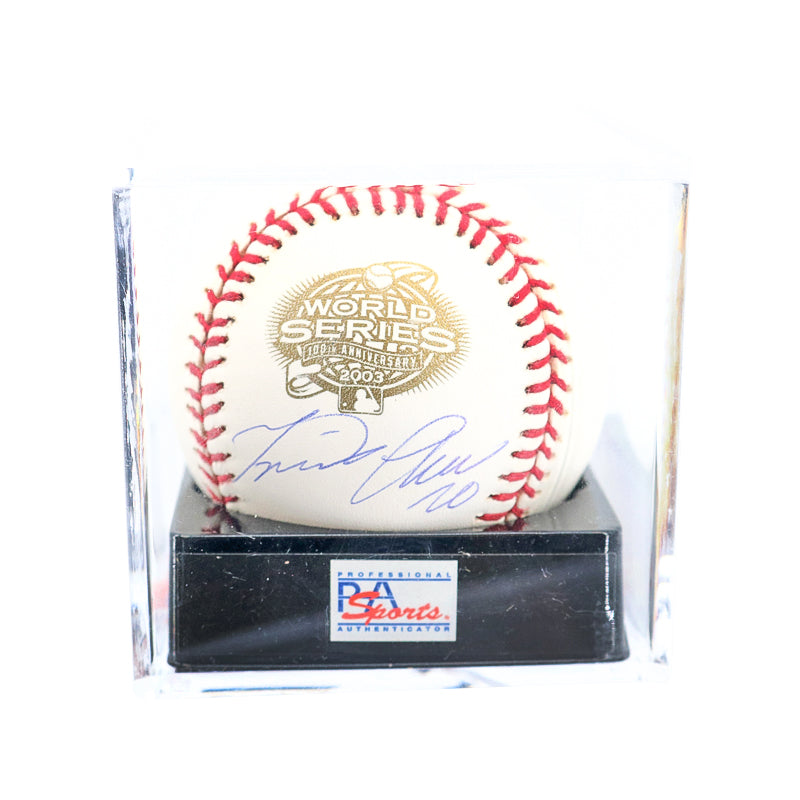 Miguel Cabrera Miami Marlins Autographed Signed 2003 World Series Logo Baseball (PSA/DNA 9 Encapsulated)