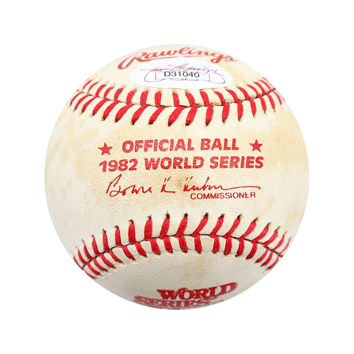 Ozzie Smith St. Louis Cardinals Autographed Signed Inscribed "The Wizard 1982 World Champ" 1982 World Series Baseball (JSA COA)