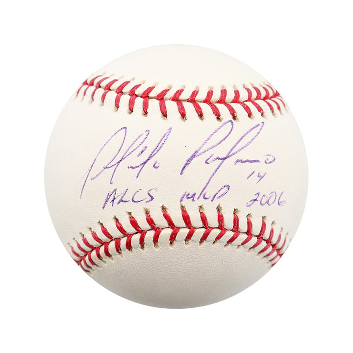 Placido Polanco Cardinals Phillies Tigers Autographed Signed Inscribed "ALCS MVP 2006" OMLB Baseball (Elite Holo)
