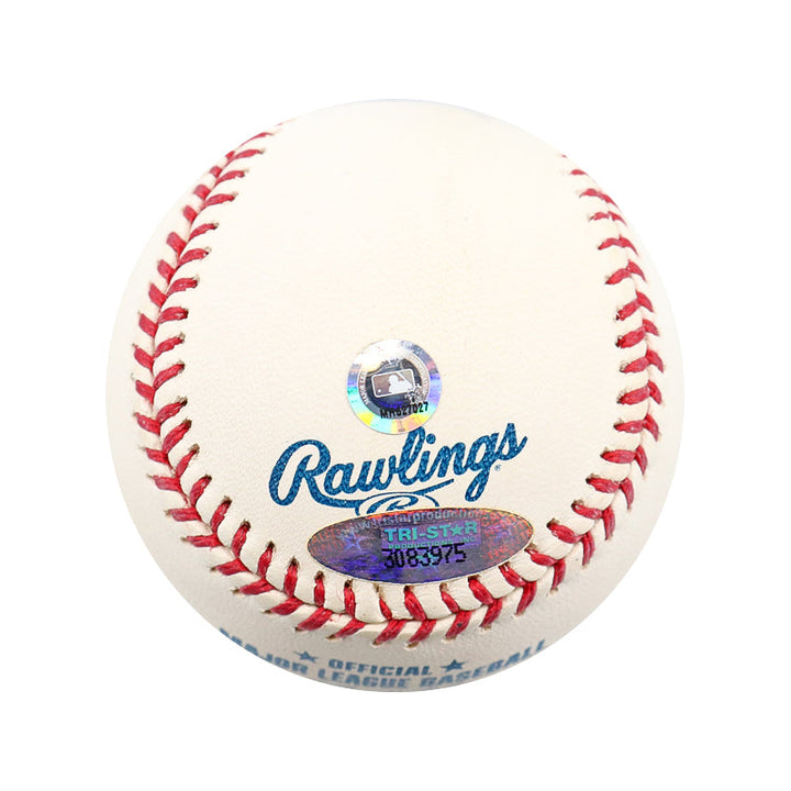 Rich Harden Cardinals Athletics Autographed Signed OMLB Baseball (MLB Holo Tristar Holo)
