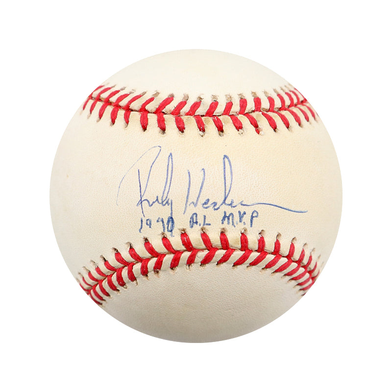 Rickey Henderson Oakland Athletics Autographed Signed Inscribed "1990 AL MVP" OAL Baseball (RH COA)