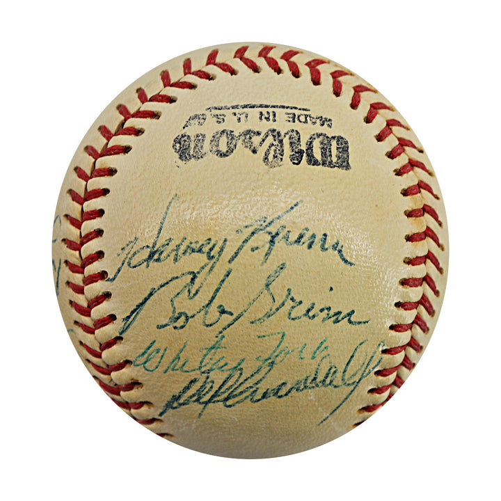 Ford, Snider, Schoendienst 1954 Ed Lopat's All Stars Multi Signed Autographed Wilson OML Baseball (JSA LOA #ZZ25676)
