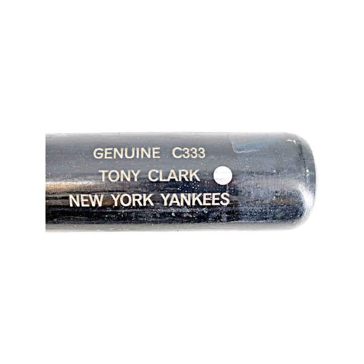 Tony Clark New York Yankees Game Used Cracked Louisville Black C333 Bat (Steiner LOA)