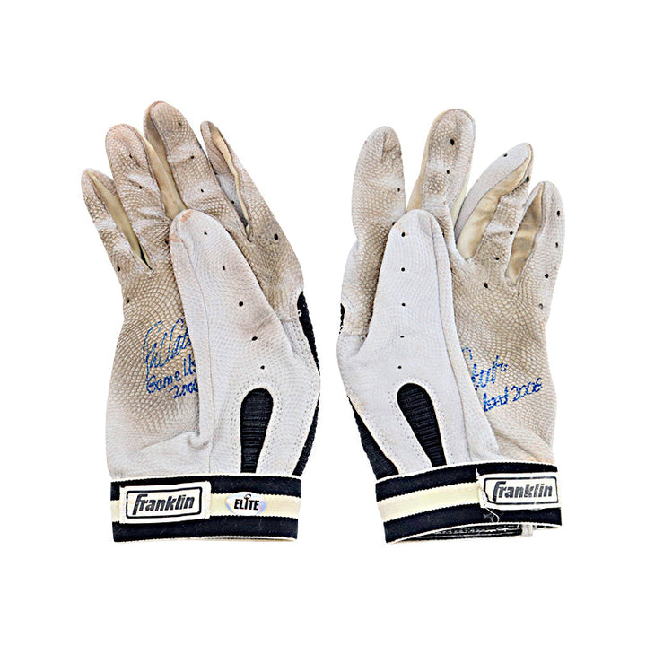 Frank Catalanotto Toronto Blue Jays Autographed Signed Inscribed "Game Used 2006" Franklin Batting Gloves (Elite COA)