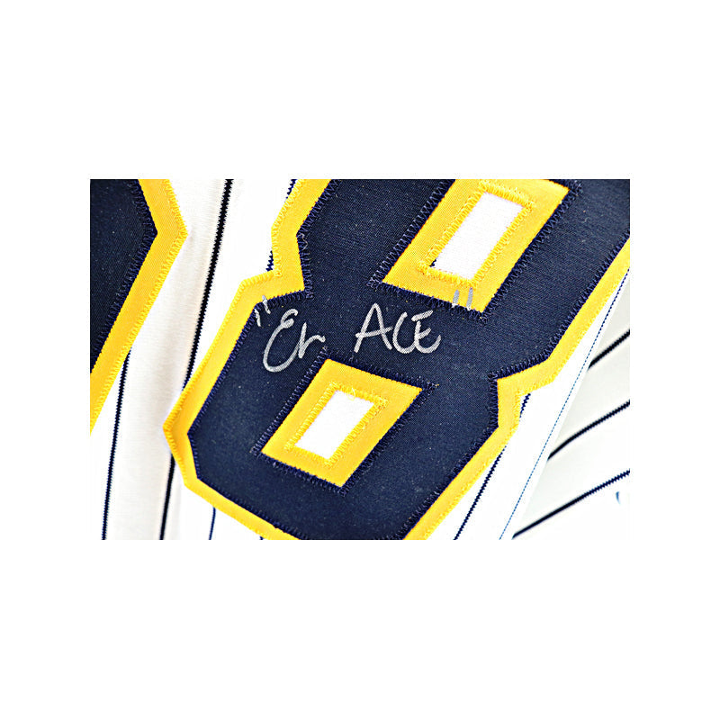 Alfredo Aceves Trenton Thunder Autographed Signed Multi Inscribed Game Used Jersey (Trenton Thunder LOA & JSA COA)