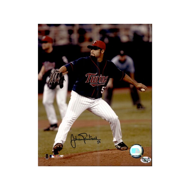 Johan Santana Minnesota Twins Mets Autographed Signed Inscribed 8x10 Photo Pitching (MLB Holo Clubhouse Collectibles COA)