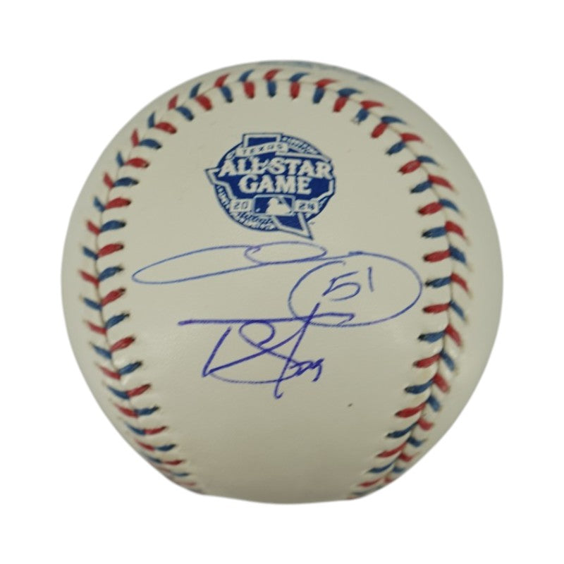 Chris Sale Tarik Skubal Braves Detroit Tigers Autographed 2024 ASG Logo Baseball Beckett AUTH