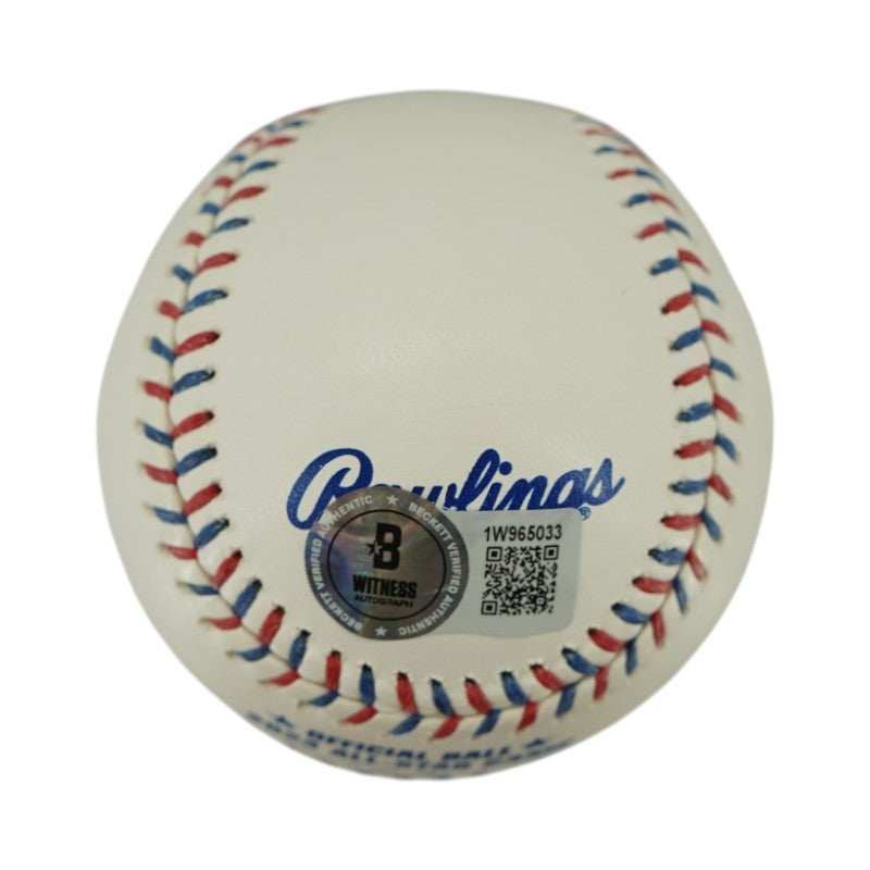 Chris Sale Tarik Skubal Braves Detroit Tigers Autographed 2024 ASG Logo Baseball Beckett AUTH