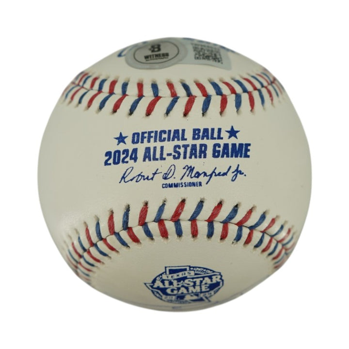 Chris Sale Tarik Skubal Braves Detroit Tigers Autographed 2024 ASG Logo Baseball Beckett AUTH