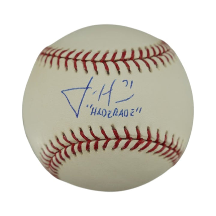 Josh Hader Astros Breweers Autographed Inscribed OMLB Baseball Beckett AUTH/USA AUTH